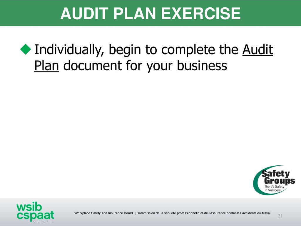 Completing the audit